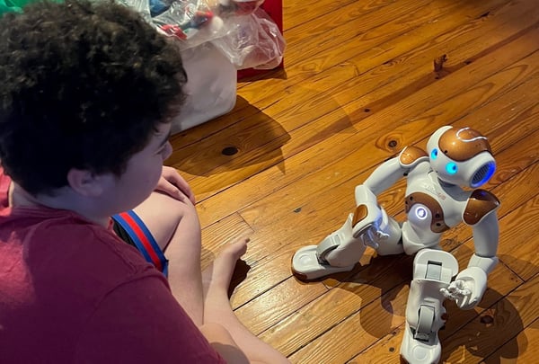 Chase and Nao robot- Autism-christmas-cut