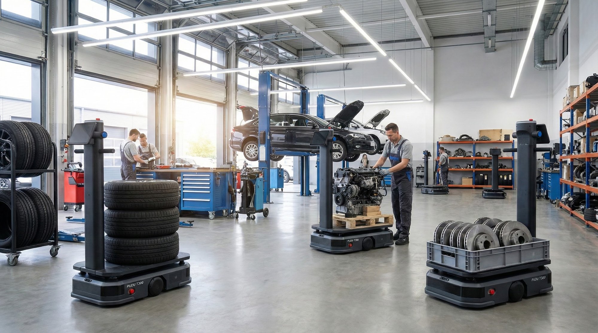 Auto Repair Service Bay Robot