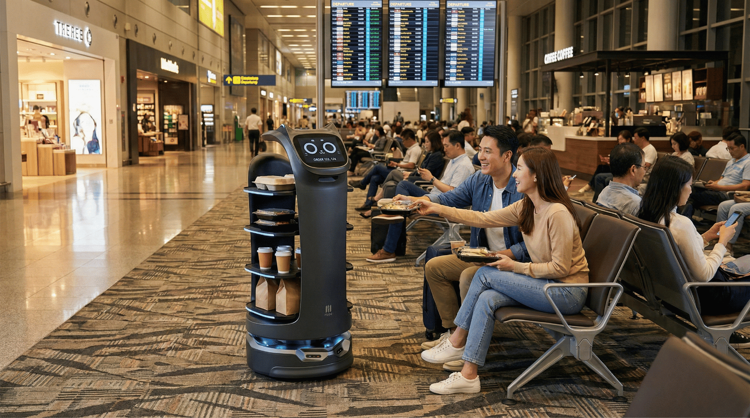 Airport Gate Food Delivery Robot