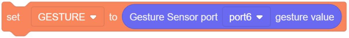 Gesture Sensor Value