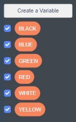 Color Sensor Variable Creation