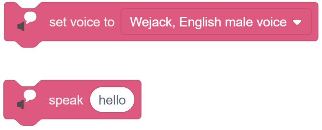 Text-to-speech blocks