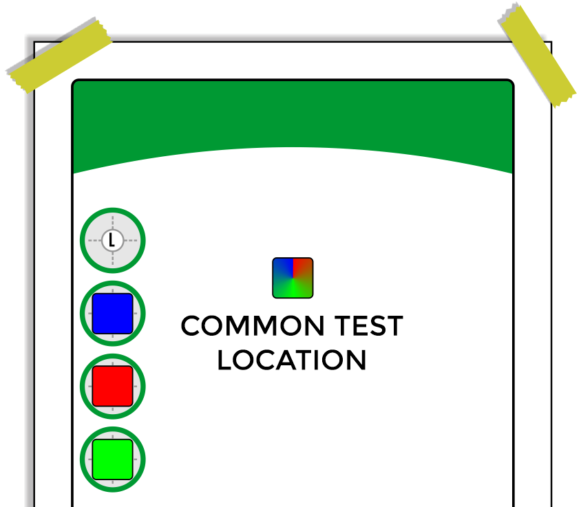 Common Test Location Colors
