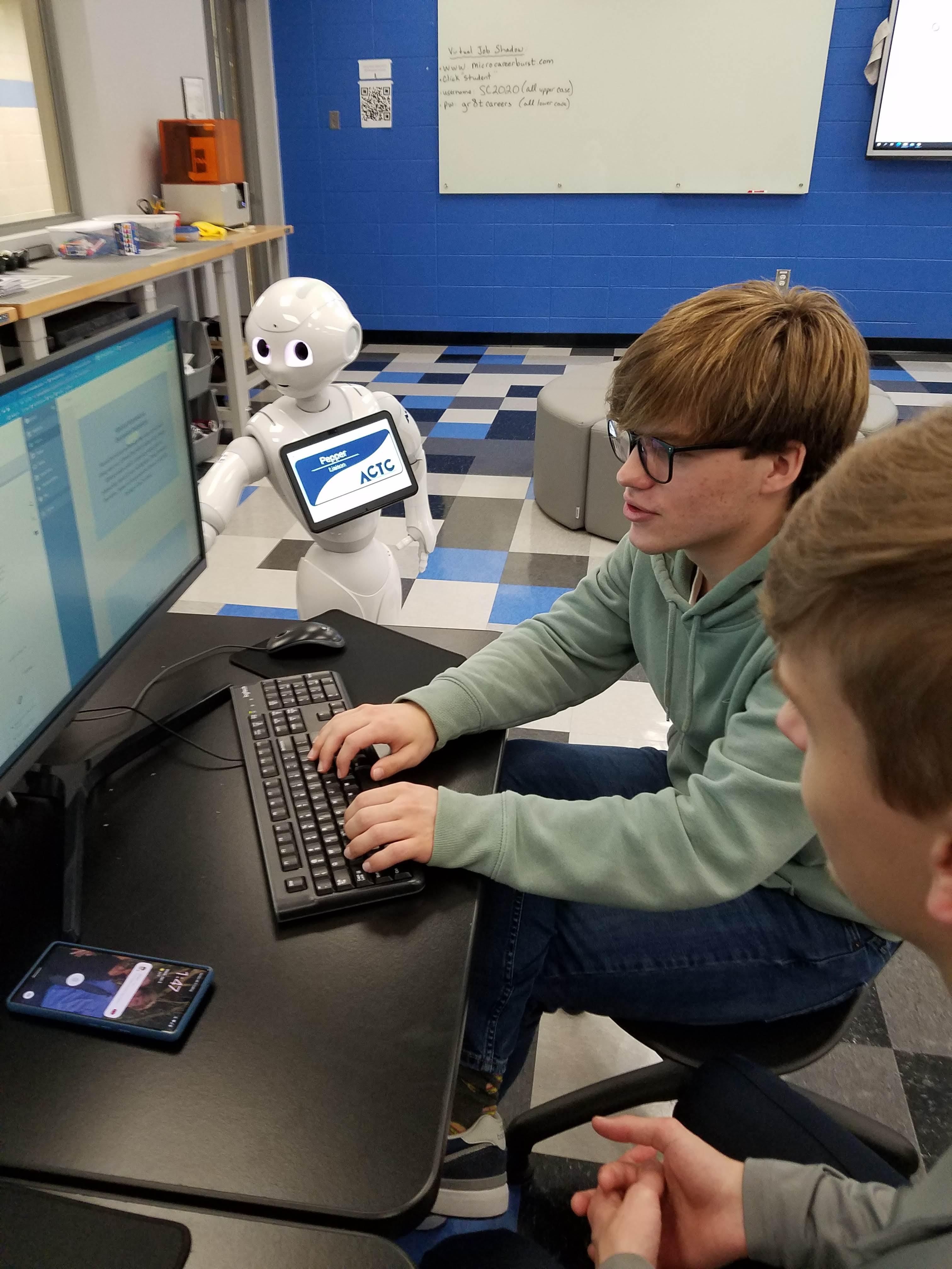 Pepper Robot As a Host Tool for Guests to Learn about ACTC Career Pathways