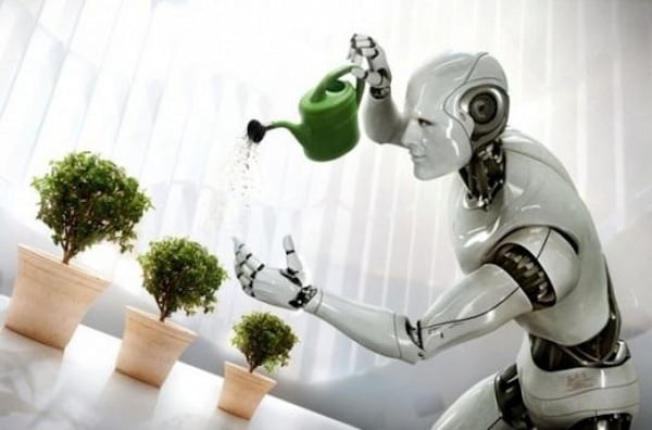 robot-servant-watering
